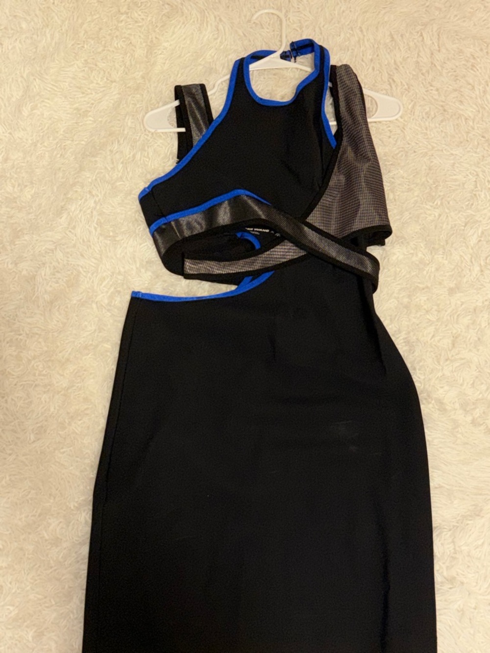 Alexander wang x H&M Black Dress with Blue Trim Cutout Detail